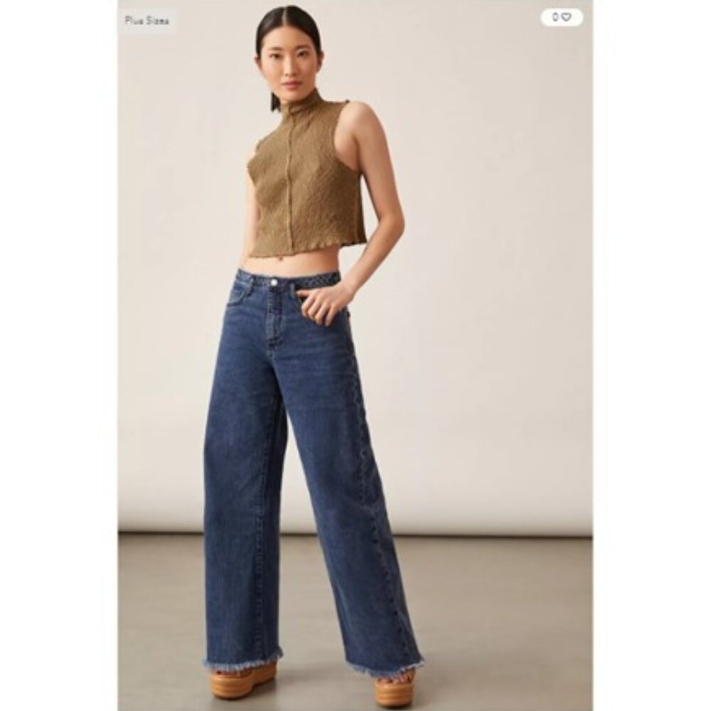NWT-Anthropologie Pilcro  The Bow Wide-Leg Janes - 31